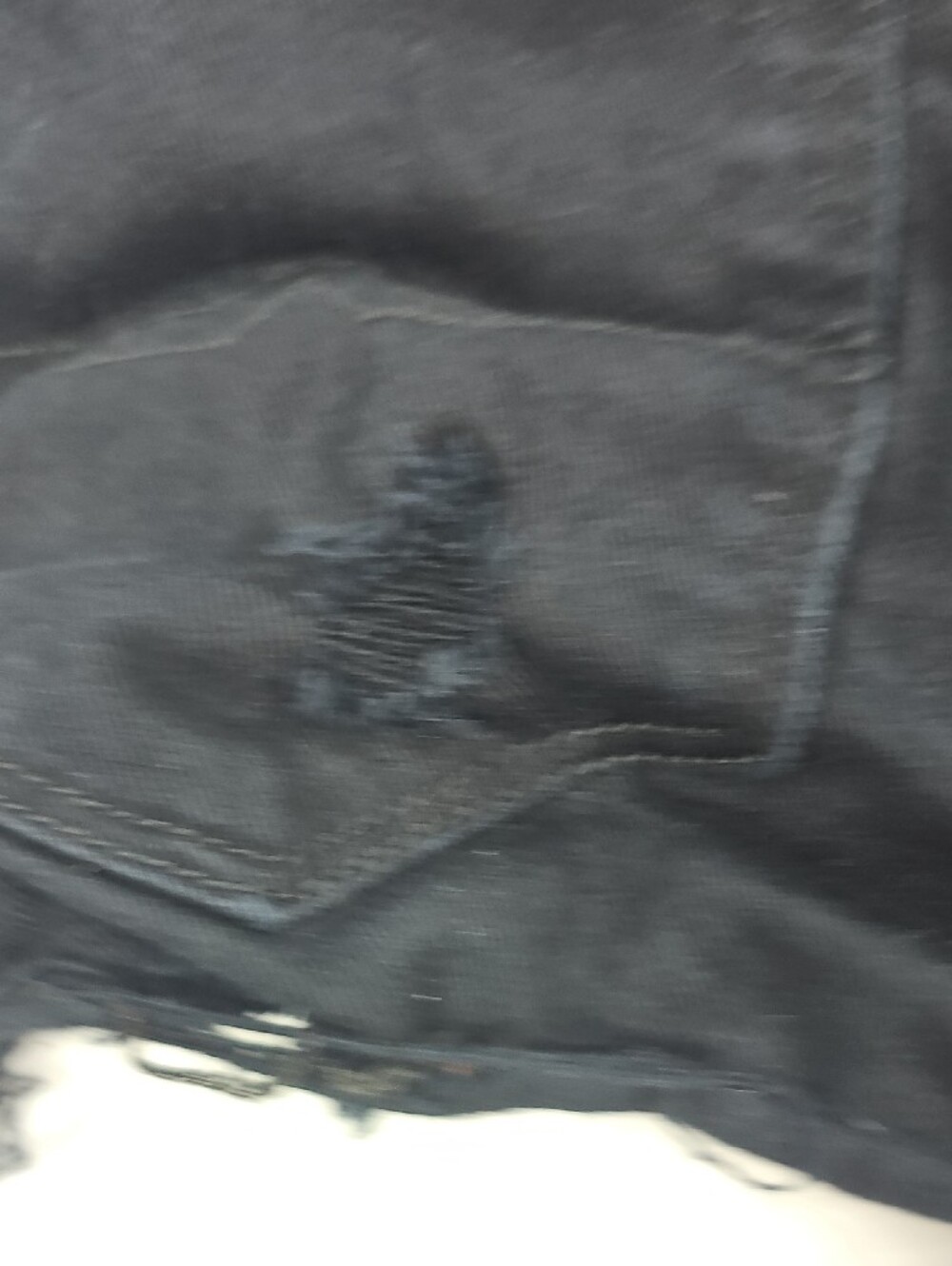Arizona Jean Co Black Distressed Denim Shorts Womens 9 Raw Hem Ripped Low Rise - Picture 8 of 9